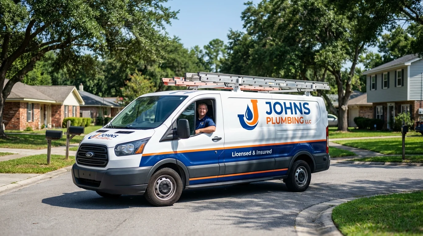 Johns Plumbing LLC service van in Cottonwood, AZ