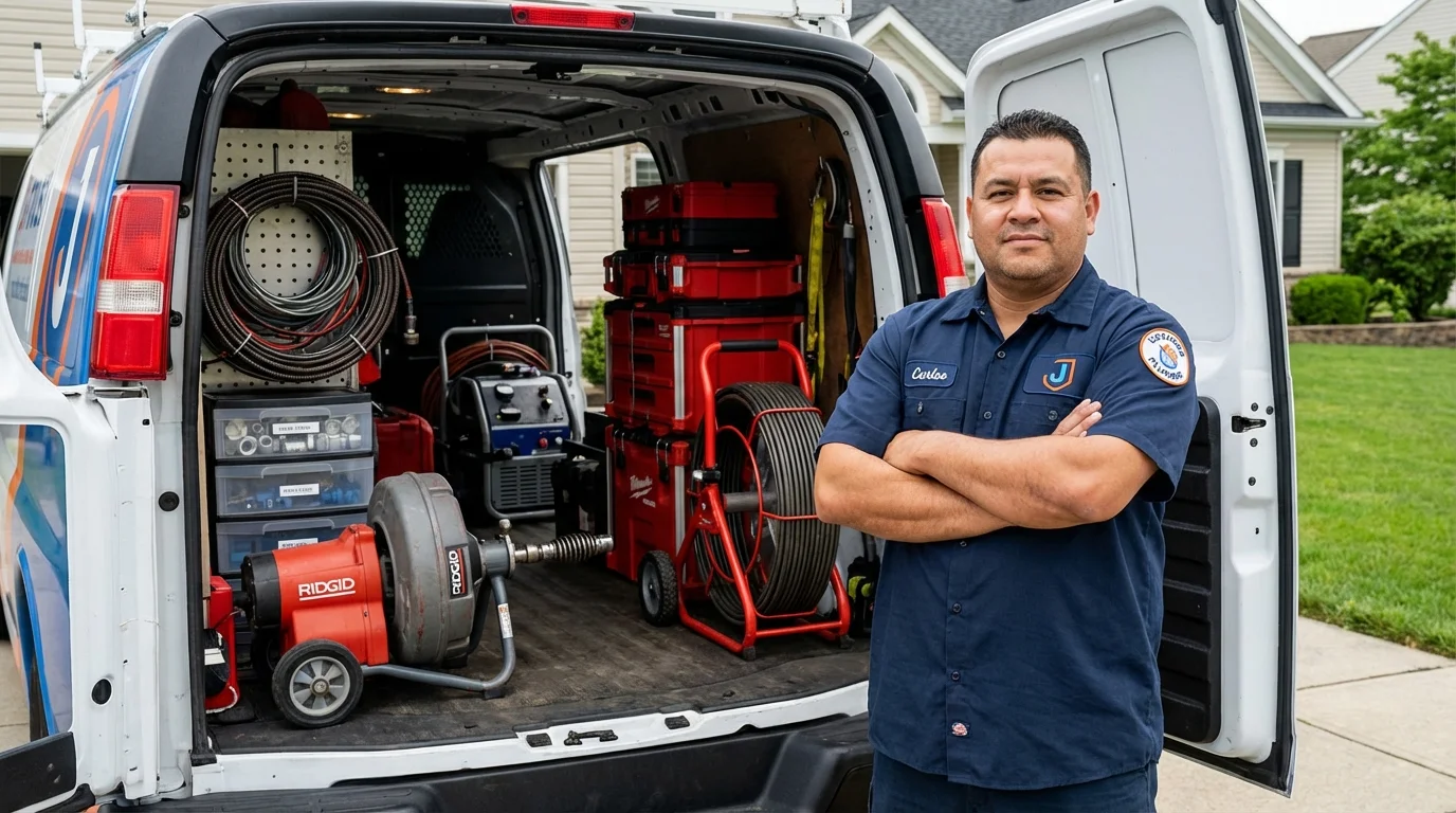 Professional drain cleaning equipment and Johns Plumbing LLC plumber in Cottonwood